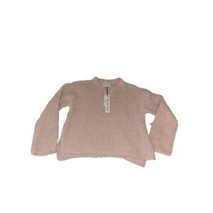 Olive + Oak Sweater Womens Size Medium Pullover Cable Soft Pink NWT